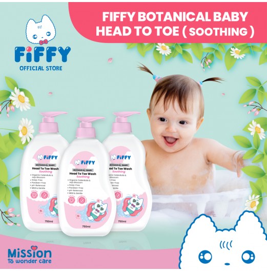 SHOP ALL - FIFFY SOOTHING BOTANICAL BABY HEAD TO TOE WASH (750ML BOTTLE / 600ML REFILL)