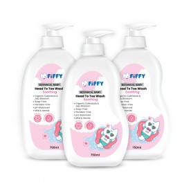 FIFFY SOOTHING BOTANICAL BABY HEAD TO TOE WASH (750ML BOTTLE / 600ML REFILL)