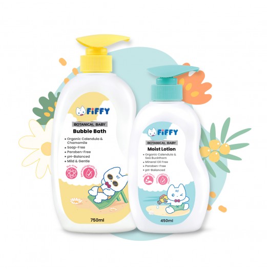 FIFFY BOTANICAL BABY BATH & LOTION COMBO -FO23004