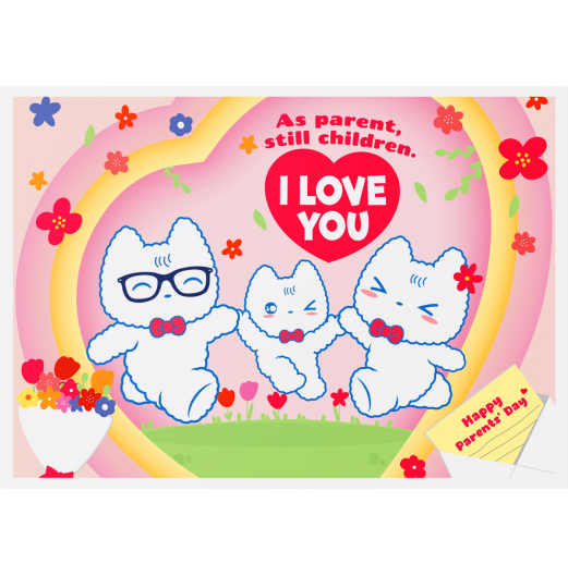 FIFFY HAPPY PARENTS' DAY POSTCARDS (FREE GIFT DO OT BUY)
