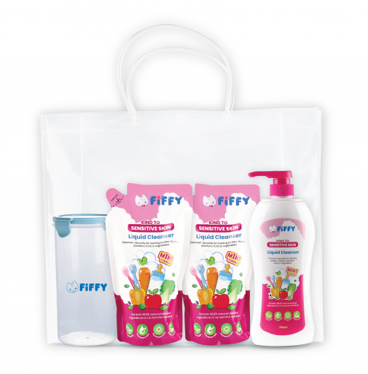 FIFFY LIQUID CLEANSER MINT FLVR 750ML + 600ML X 2