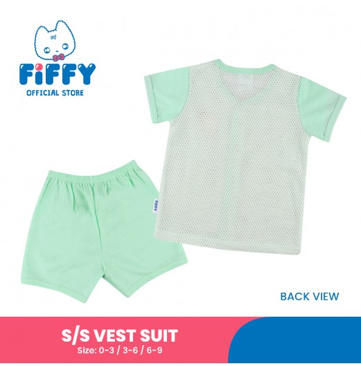 FIFFY SMILING CAR SHORT SLEEVE VEST SUIT