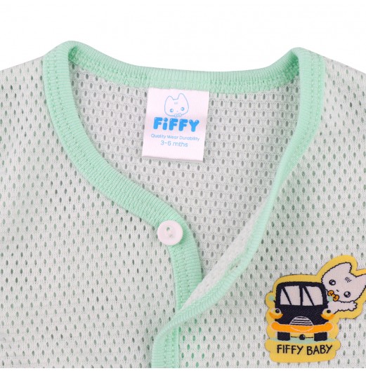 FIFFY SMILING CAR SHORT SLEEVE VEST SUIT