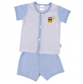 FIFFY SMILING CAR SHORT SLEEVE VEST SUIT