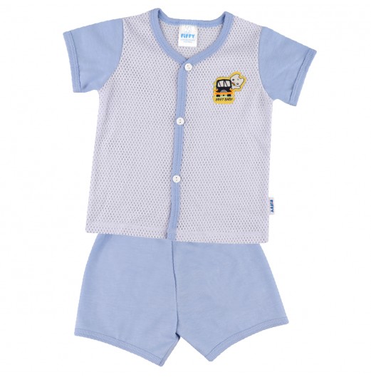 FIFFY SMILING CAR SHORT SLEEVE VEST SUIT