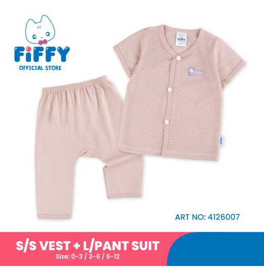 FIFFY BREATHABLE MESH SHORT SLEEVE + LONG PANT SUIT BAJU BAYI (4126007) FIFFY BREATHABLE MESH SHORT SLEEVE + LONG PANT SUIT BAJU BAYI (4126007)