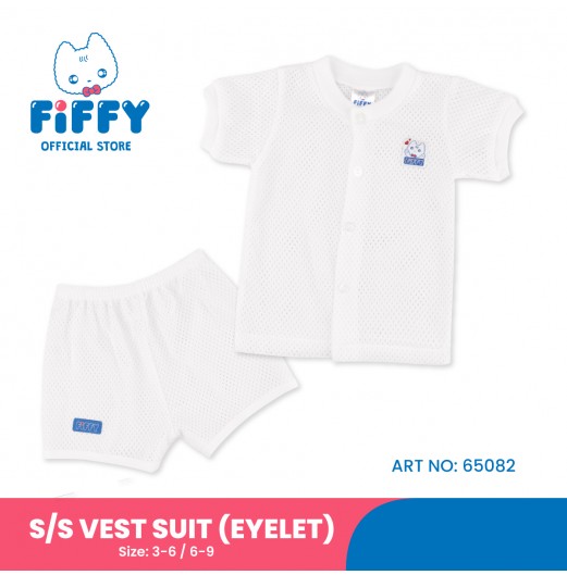 Clothing - FIFFY SHORT SLEEVE + SHORT PANT VEST SUIT (EYELET)