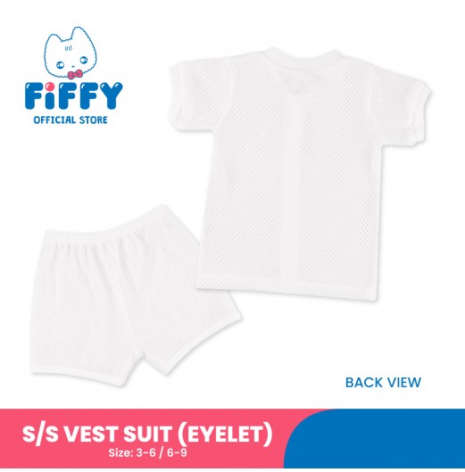 Clothing - FIFFY SHORT SLEEVE + SHORT PANT VEST SUIT (EYELET)