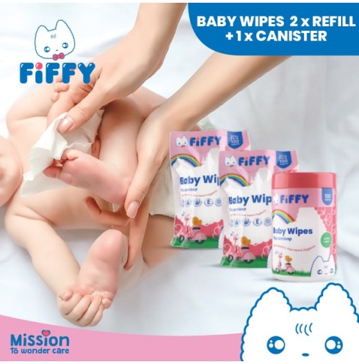 Baby Wipes - FIFFY COMBO PACK WET TISSUE (1 CAN+ 2 REFILL PACK)