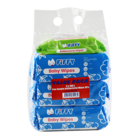 FIFFY BABY WIPES (100 SHEETS X 3 + 30 SHEETS) 98-140