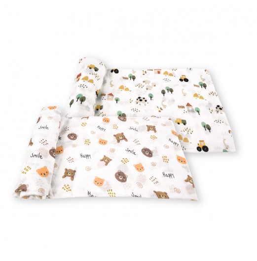 FIFFY SOFT & VENTILATED BABY SWADDLE (2PCS / PACK) 98-282
