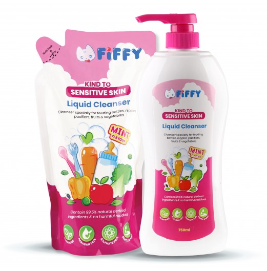 FIFFY BABY LIQUID CLEANSER VALUE PACK MINT FLAVOR (750ML +600ML)