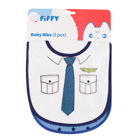 FIFFY BABY BIB WITH VELCRO TAPE (2 PCS)