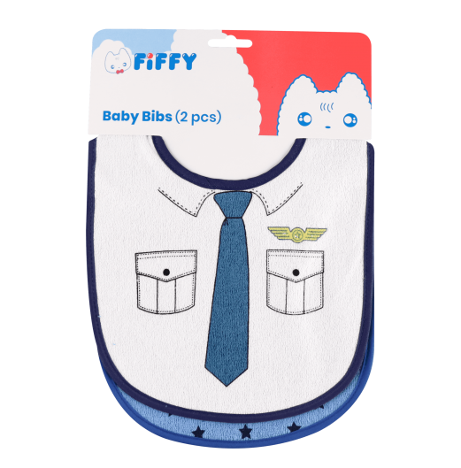 Feeding Utensils - FIFFY BABY BIB WITH VELCRO TAPE (2 PCS)