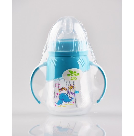 Feeding Bottles - FIFFY PP WIDE NECK BOTTLE 180ML HANDLE