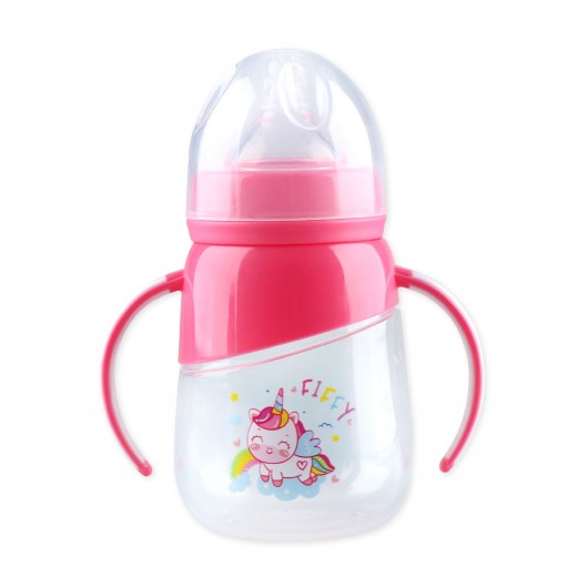 Feeding Bottles - FIFFY PP WIDE NECK BOTTLE 180ML HANDLE