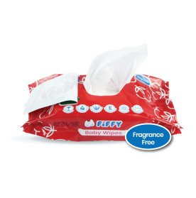 FIFFY BABY WIPES FRAGRANCE FREE 30'S X 2 (FREE GIFT)