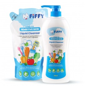FIFFY BABY LIQUID CLEANSER VALUE PACK NO FLAVOUR (750ML +600ML) 98-561