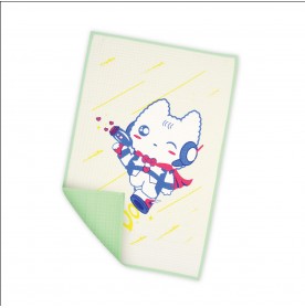 FIFFY PRINTED AIR FILLED RUBBER COT SHEET (60CM X 90CM)
