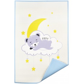 FIFFY PRINTED AIR FILLED RUBBER COT SHEET (60CM X 90CM)