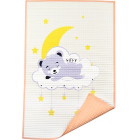 FIFFY PRINTED AIR FILLED RUBBER COT SHEET (60CM X 90CM)