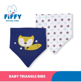 FIFFY BABY TRIANGLE BIBS (2PCS/PKT)