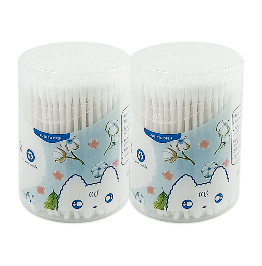 FIFFY PUTIK KAPAS BAYI TWIN PACK MINI COTTON BUD (100PCS x 2 DRUMS) (98-643)