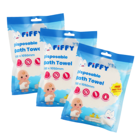 FIFFY DISPOSABLE BATH TOWEL 3PCS