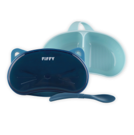 FIFFY CAT BABY BOWL & SPOON SET (98-661)