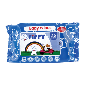 FIFFY BABY WIPES BLUE 30'S X 2 (98-876)