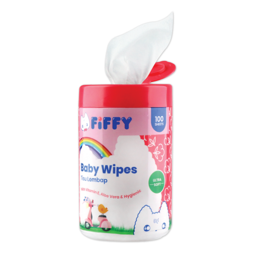 Baby Wipes - FIFFY BABY WIPES PINK 100 S CAN