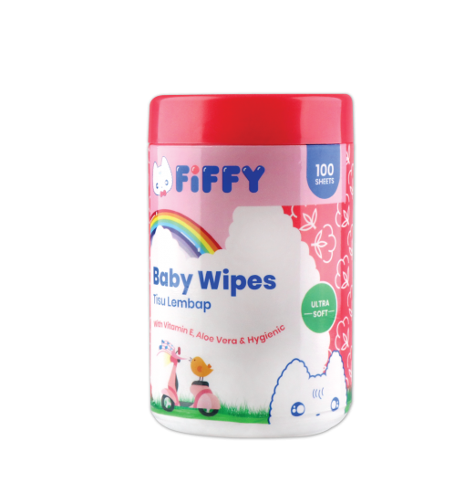 Baby Wipes - FIFFY BABY WIPES PINK 100 S CAN