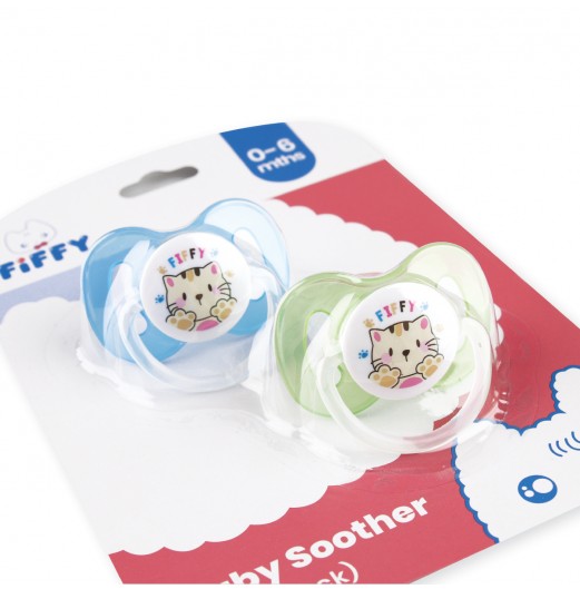 Soothers & Pacifiers - FIFFY SILICONE ORTHODONTIC SOOTHER (TWIN PACK)