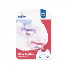 FIFFY SILICONE ORTHODONTIC SOOTHER (TWIN PACK)