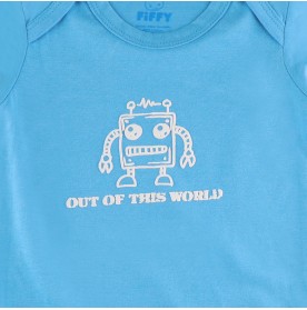 FIFFY ROBOTS AND SPACE 3 IN 1 BOY ROMPER SET