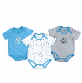FIFFY ROBOTS AND SPACE 3 IN 1 BOY ROMPER SET