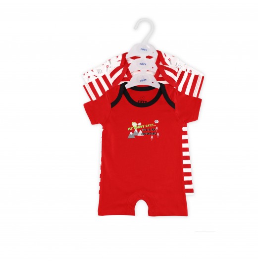 FIFFY DADDY AND SON 3 IN 1 SHORT PANT BOY ROMPER SET