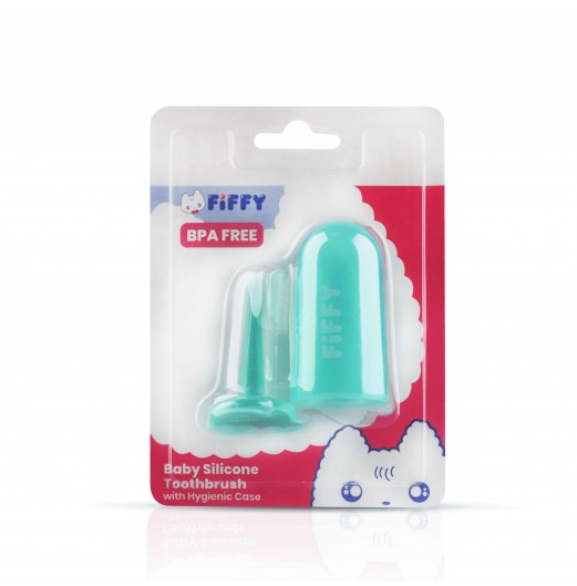 Oral & Nasal Care - FIFFY BABY SILICONE TOOTHBRUSH WITH HYGIENIC CASE