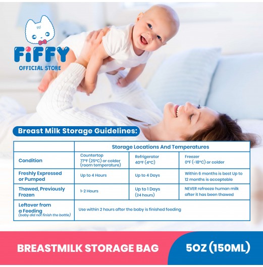 FIFFY BREASTMILK STORAGE BAG 150ML (98-647)
