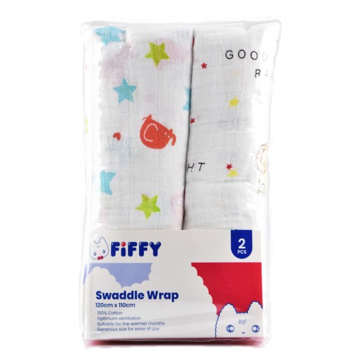 Blankets & Wrappers - FIFFY SOFT & VENTILATED BABY SWADDLE (2PCS / PACK)