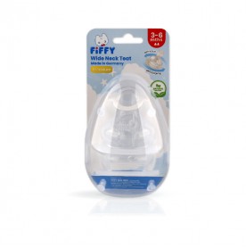 FIFFY ORTHODONTIC WIDE NECK TEAT (2PCS) (18275/18276)