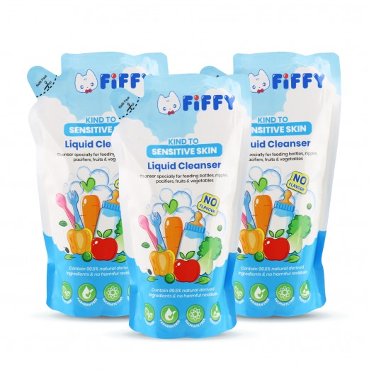 FIFFY VALUE PACK BOTTEL WASH NO FLAVOUR REFILL (600ML X 3)