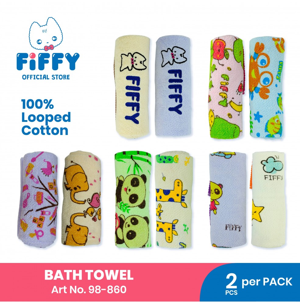 HEALTH & SAFETY FIFFY BABY BATH TOWEL (2 PCS / PACK)