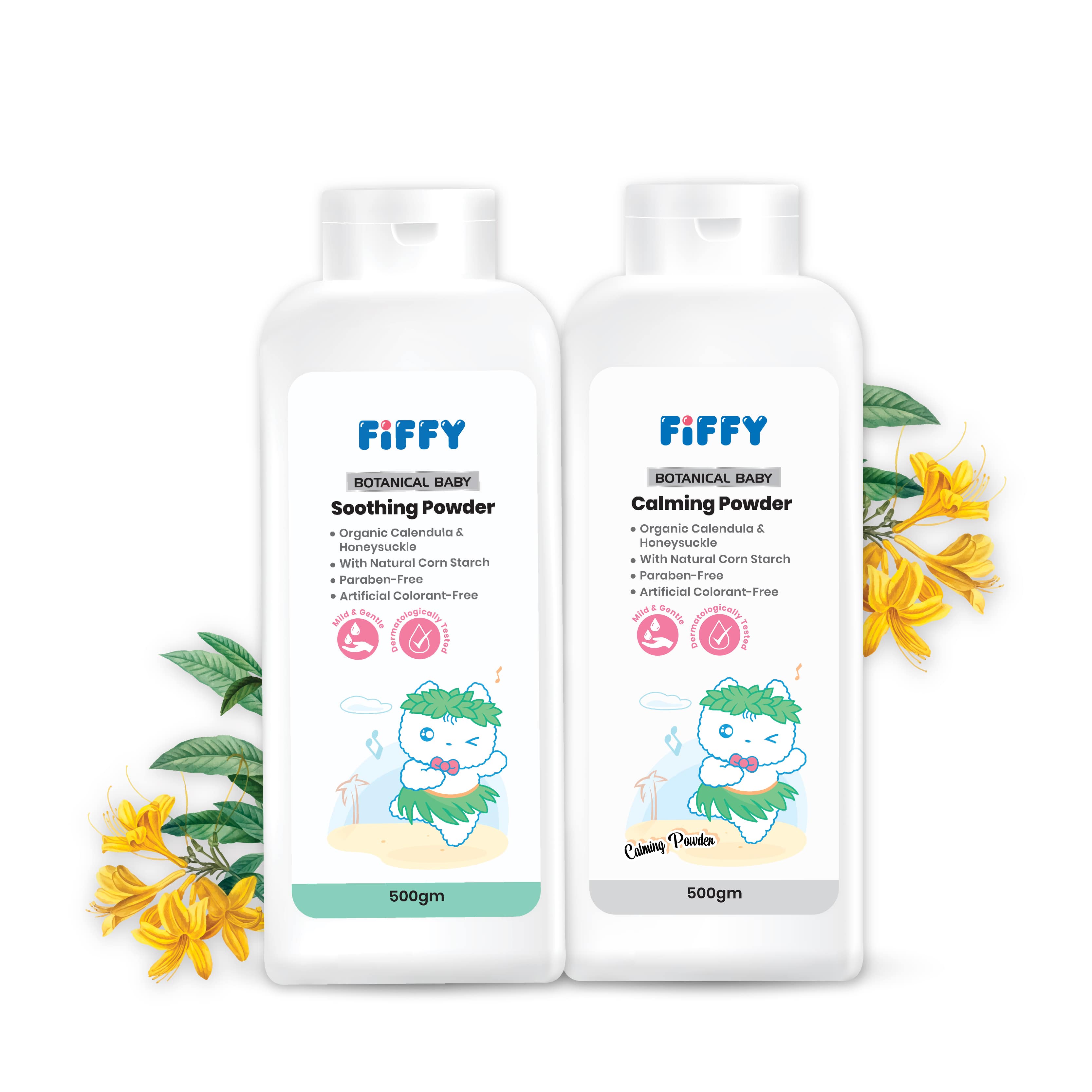 FIFFY BOTANICAL BABY POWDER (500GM X 2)