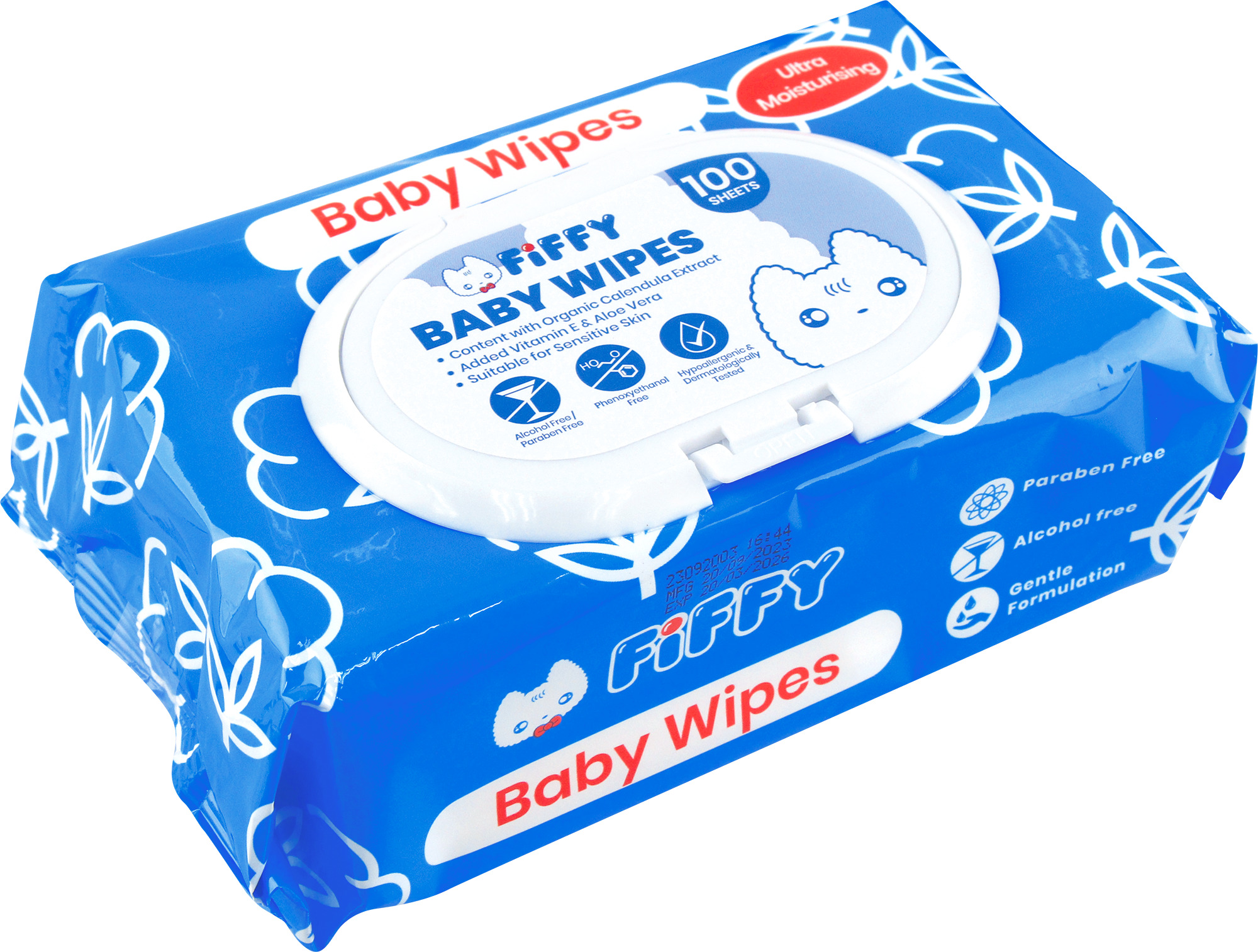 FIFFY BABY CALENDULA WIPES 100 SHEETS