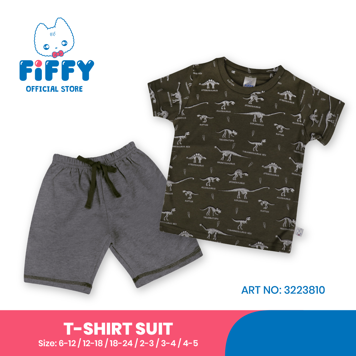FIFFY DINO FOSSIL T-SHIRT SUIT