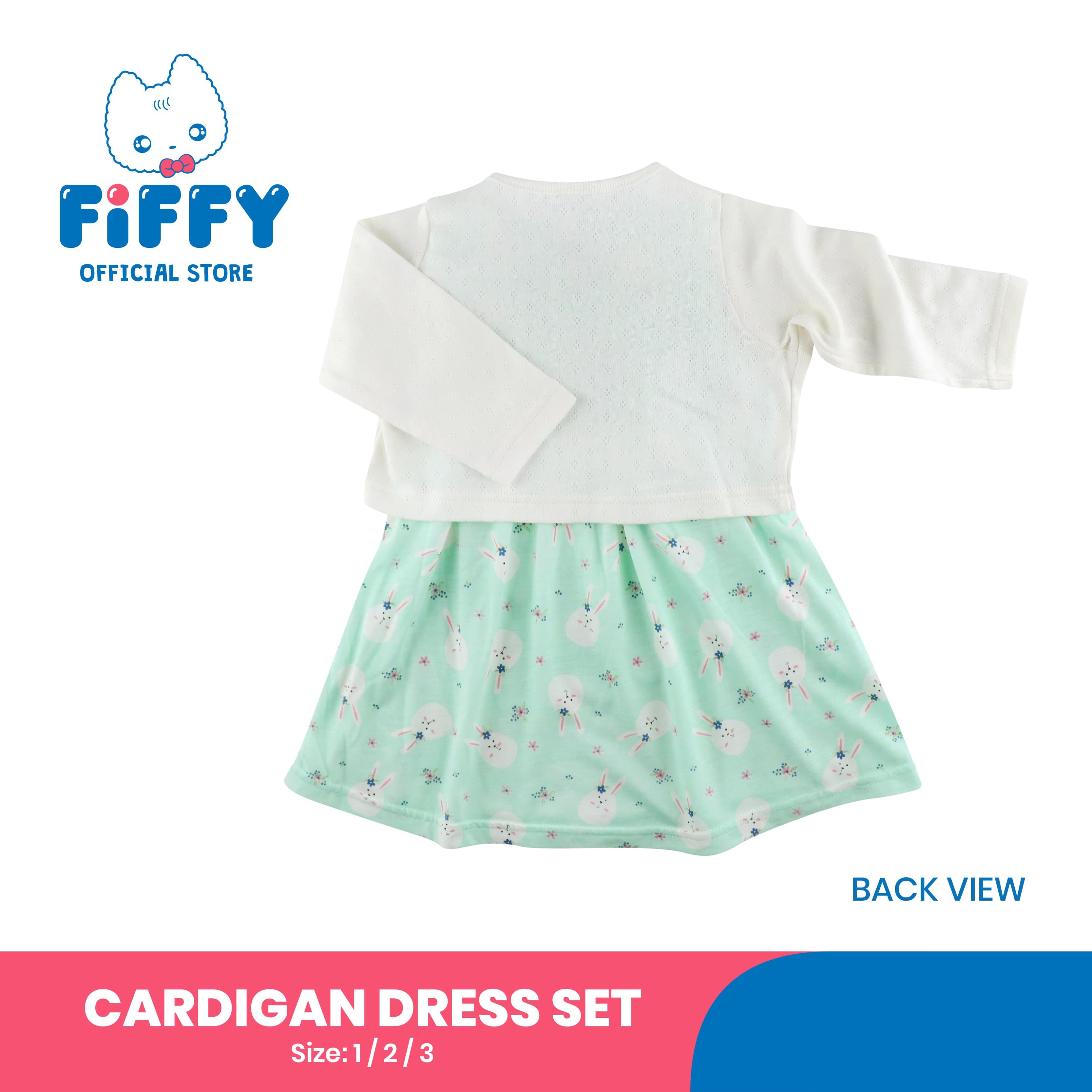 FIFFY BUNNY RABBIT CARDIGAN DRESS SET