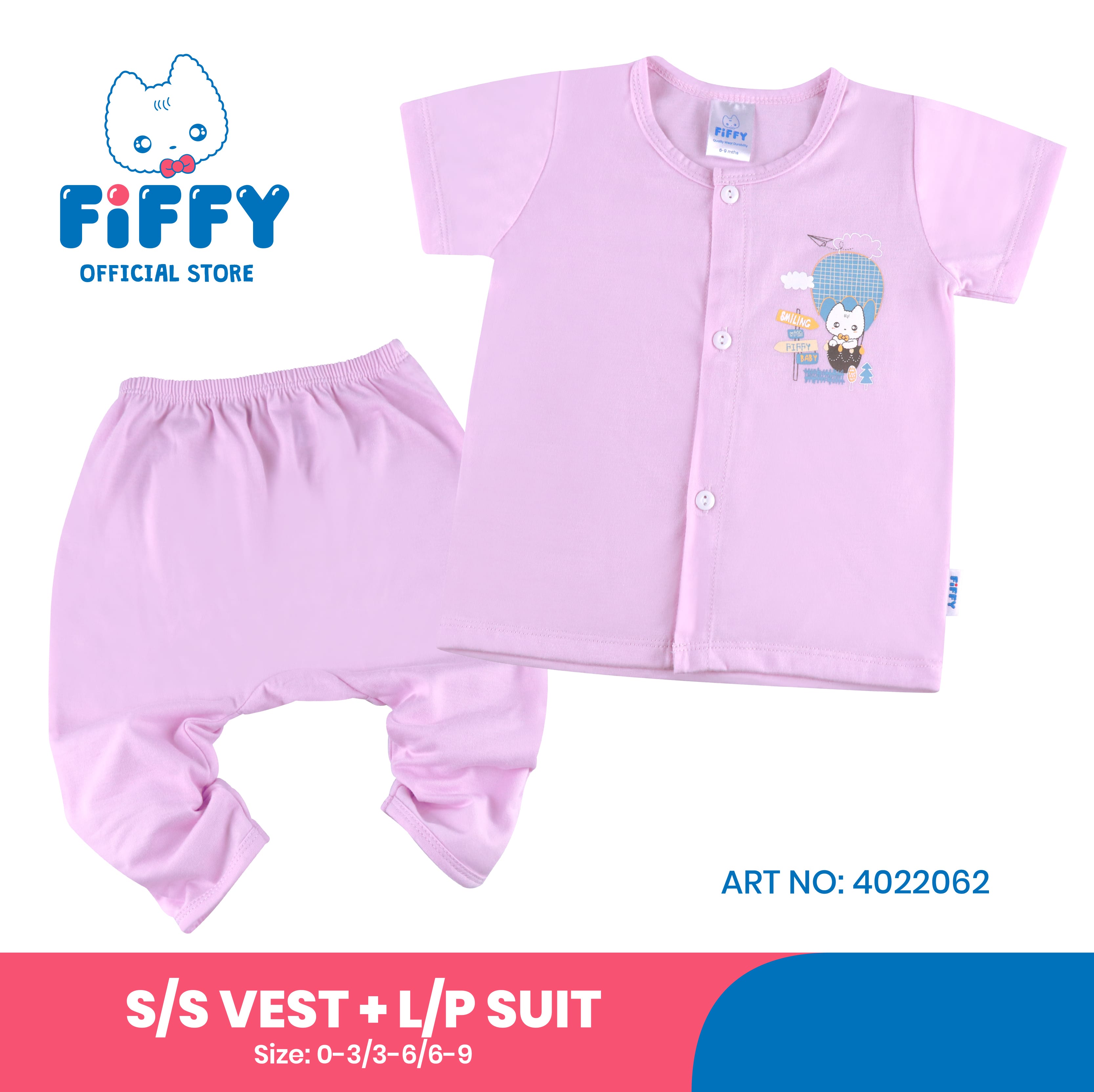 FIFFY WITH HOT BALLOON SHORT SLEEVE VEST+ LONG PANT SUIT
