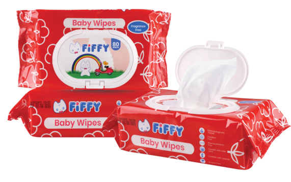 FIFFY BABY WIPES FRAGRANCE FREE (3 X 80\'S) 98-505