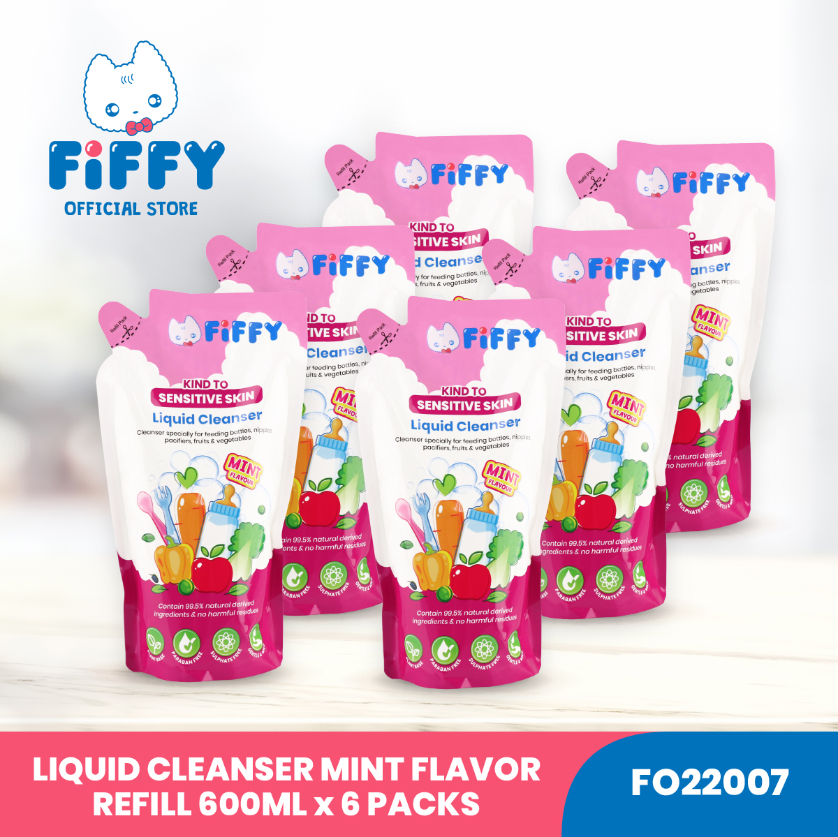 FIFFY LIQUID CLEANSER MINT REL*6 - FO22007